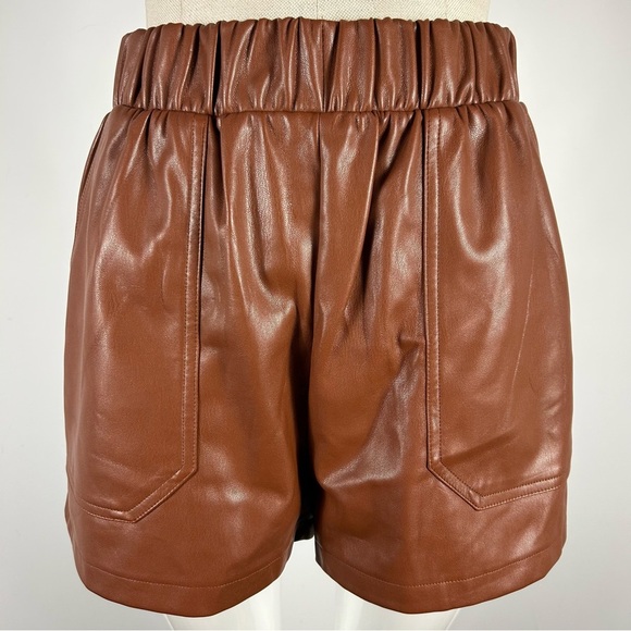 BB Dakota Vegan Leather Shorts M - Picture 1 of 12